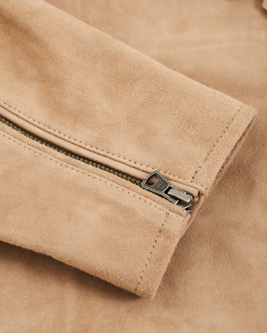 Herre | Jakker | Tiger of Sweden Jeans | Damir Suede Biker Jacket Beige