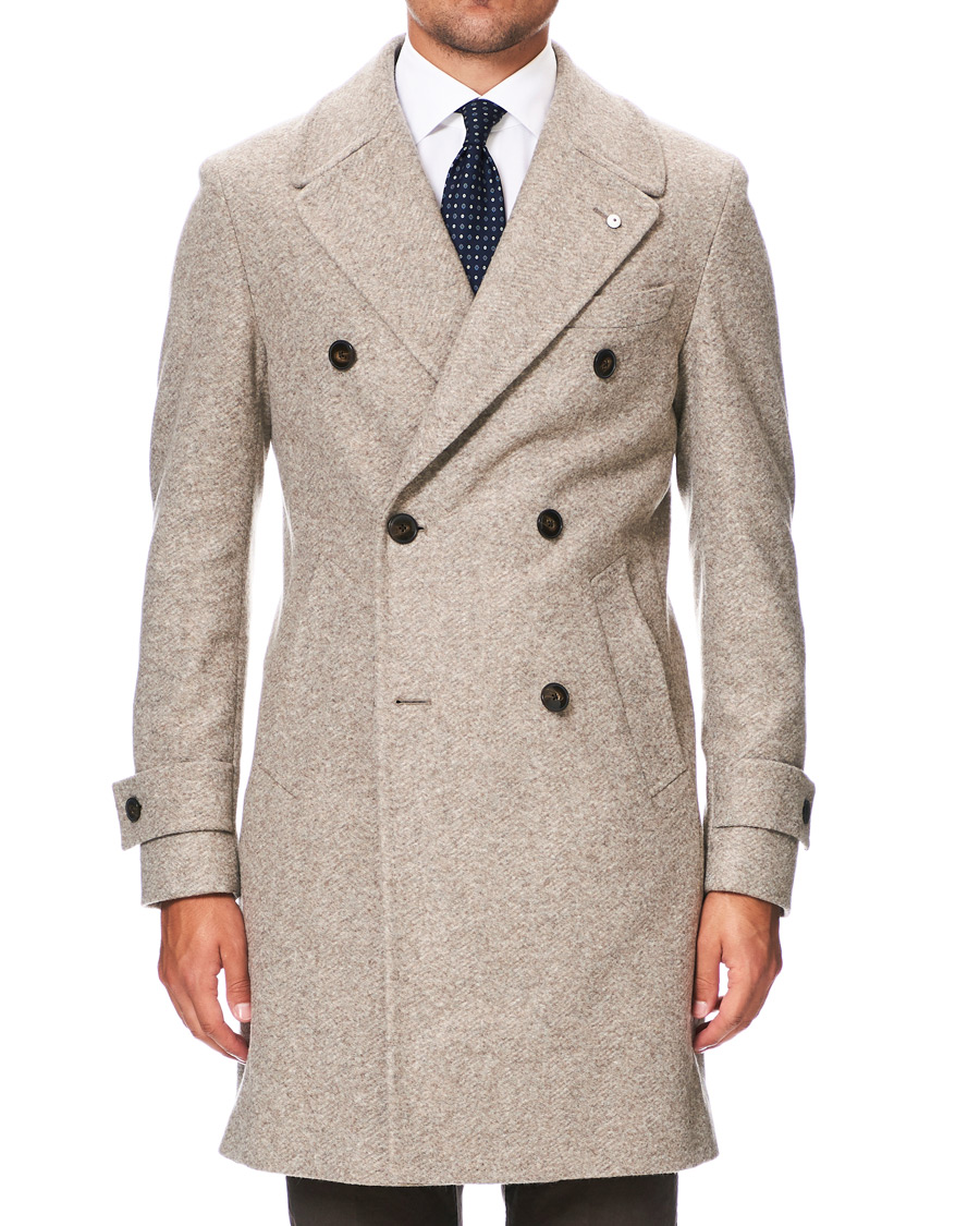 Herre | Jakker | L.B.M. 1911 | Double Breasted Coat Beige