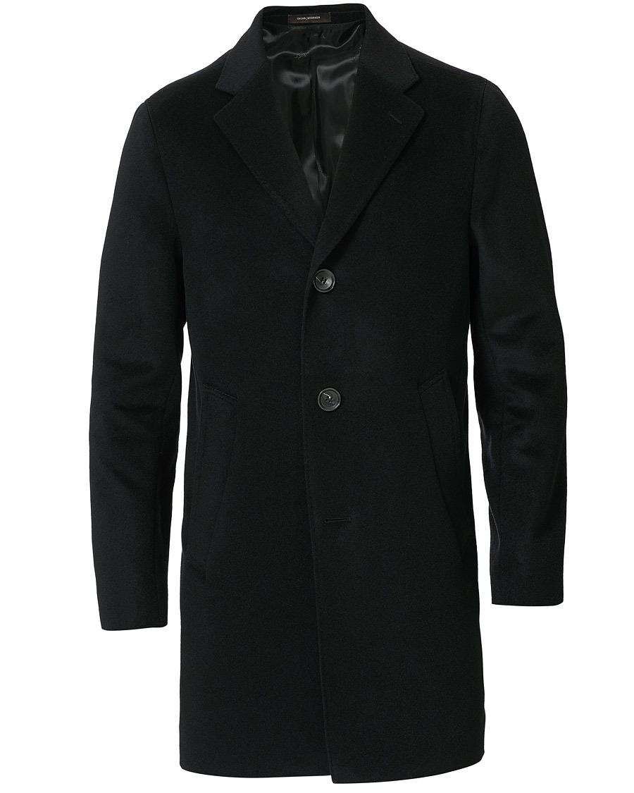 Herre | Jakker | Oscar Jacobson | Storvik Wool/Cashmere Coat Black