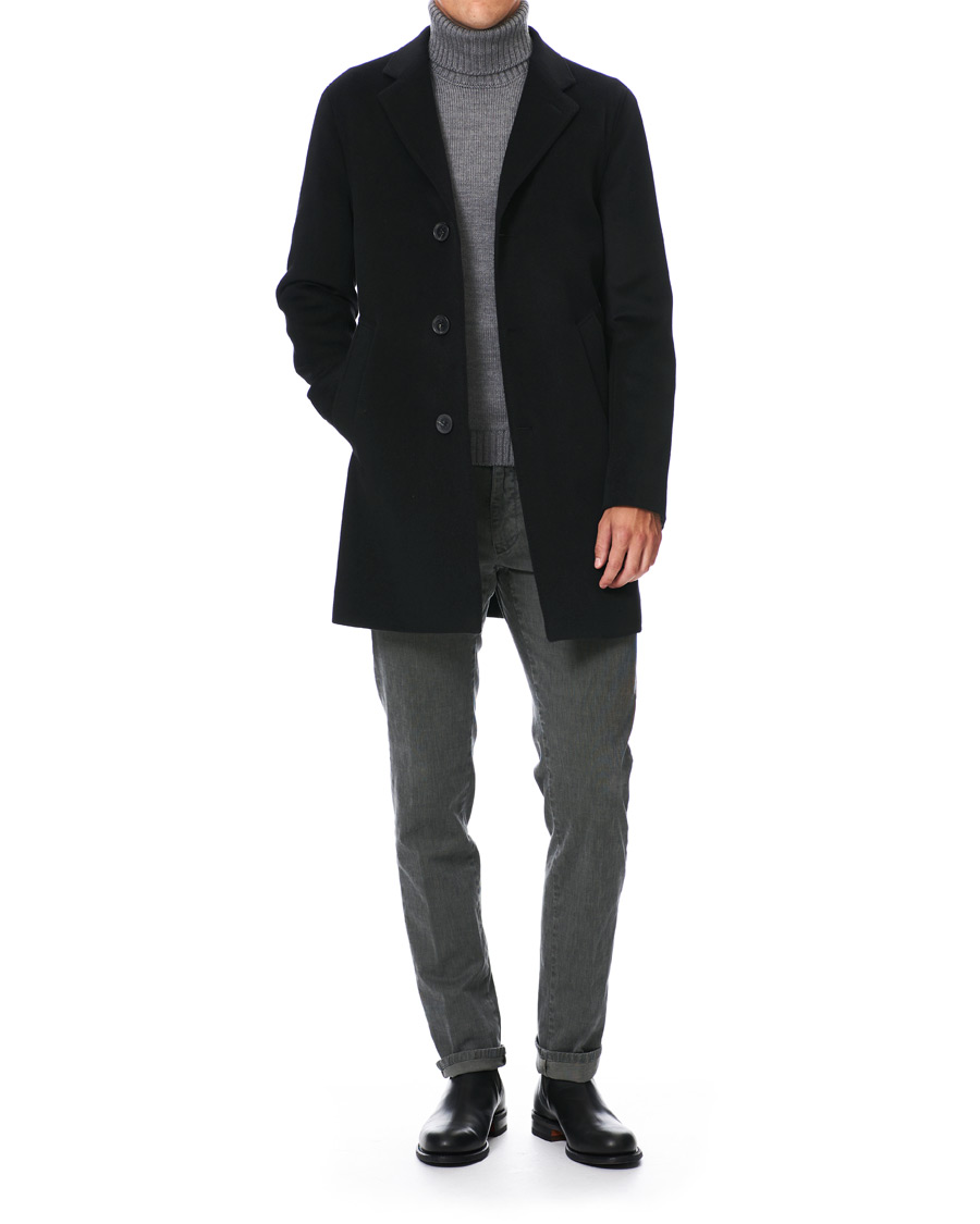 Herre | Jakker | Oscar Jacobson | Storvik Wool/Cashmere Coat Black