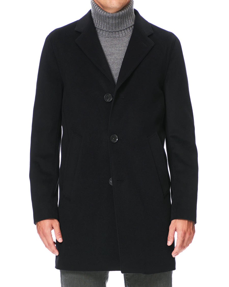 Herre | Jakker | Oscar Jacobson | Storvik Wool/Cashmere Coat Black