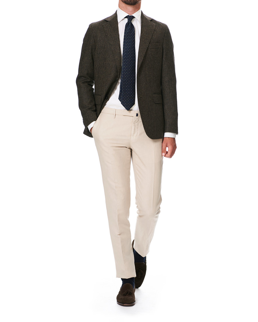Herre | Blazere & jakker | Oscar Jacobson | Fogerty Yorkshire Tweed By Moon Blazer Brown