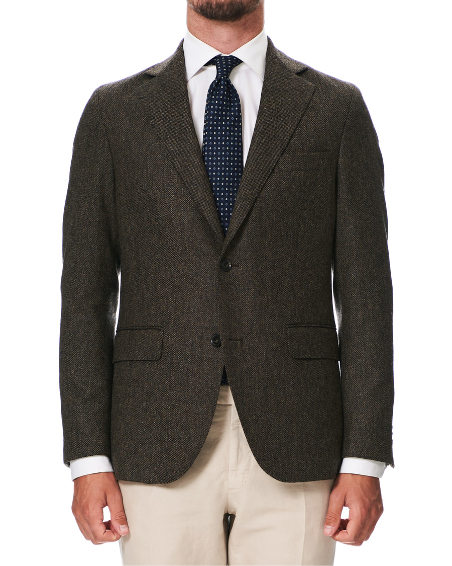 Herre | Blazere & jakker | Oscar Jacobson | Fogerty Yorkshire Tweed By Moon Blazer Brown