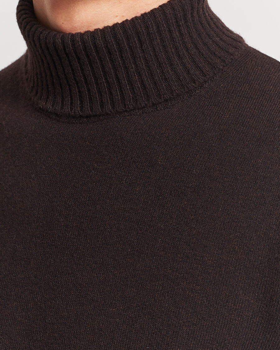 Herre | Trøjer | Oscar Jacobson | Salim Wool/Cashmere Rollneck Brown