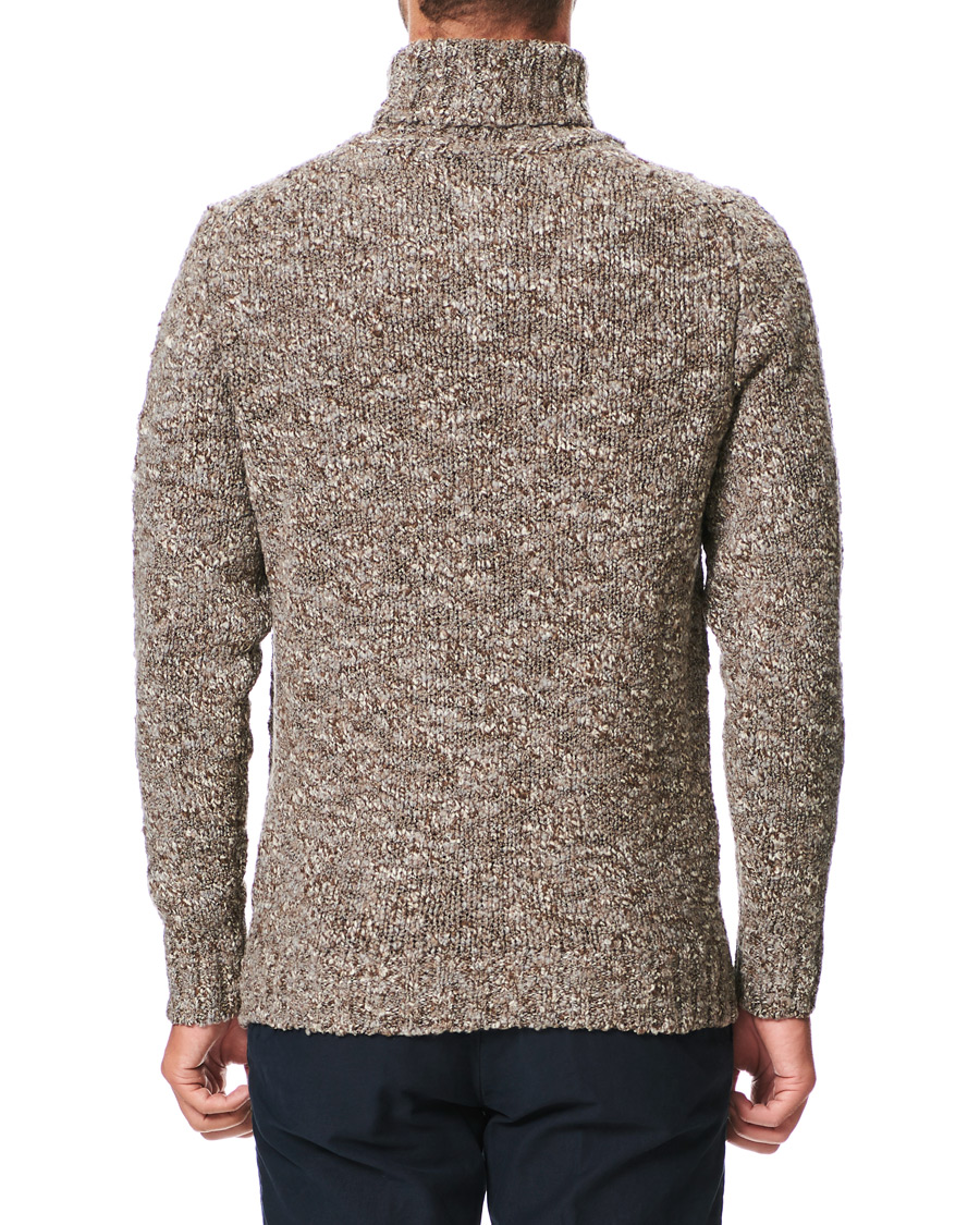 Herre | Trøjer | Oscar Jacobson | Kristopher Boucle Wool Rollneck Beige