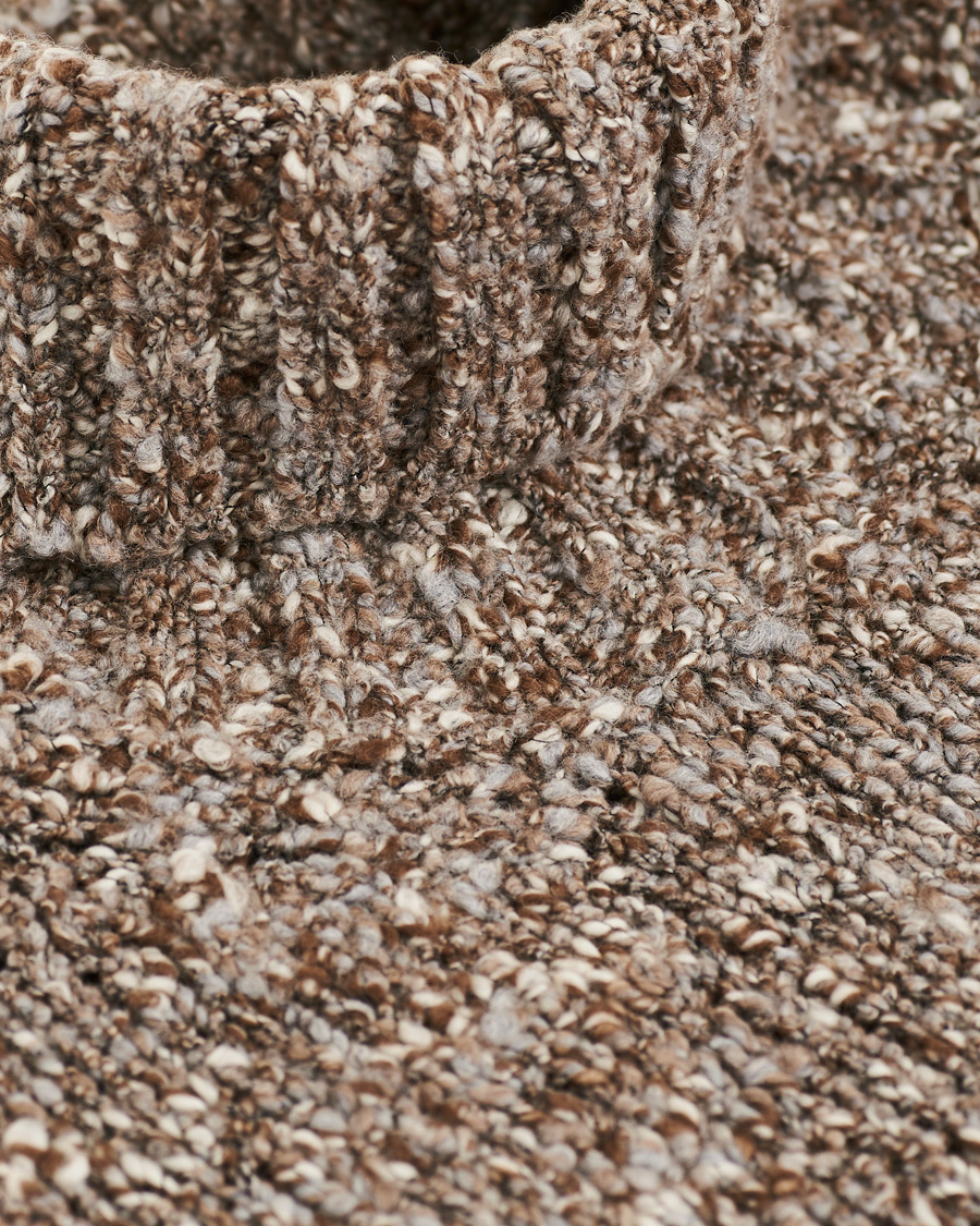Herre | Trøjer | Oscar Jacobson | Kristopher Boucle Wool Rollneck Beige
