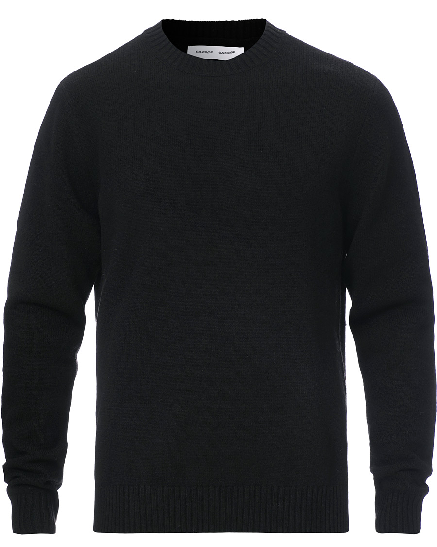 Herre | Trøjer | Samsøe Samsøe | Samsøe & Samsøe Sylli Wool Crew Neck Black