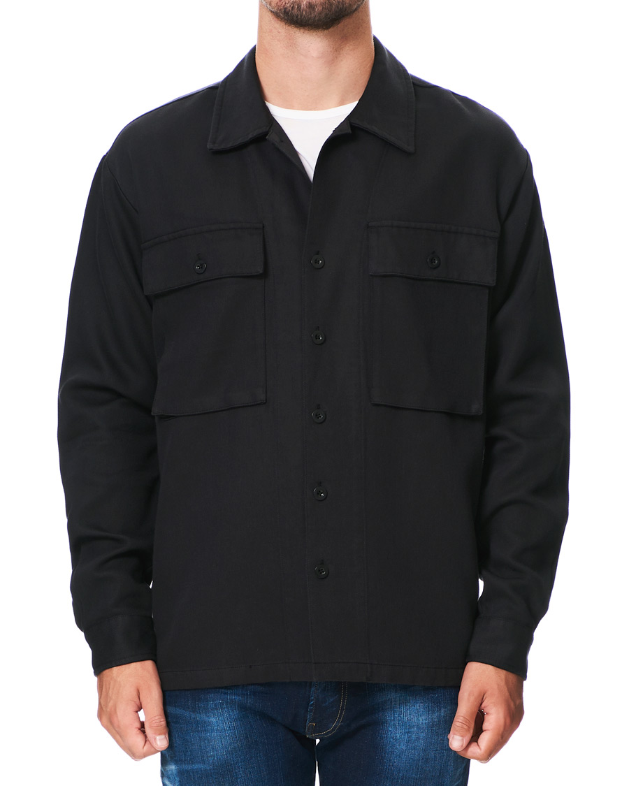 Herre | Skjorter | Samsøe Samsøe | Samsøe & Samsøe Vega Lyocell/Cotton Overshirt Black