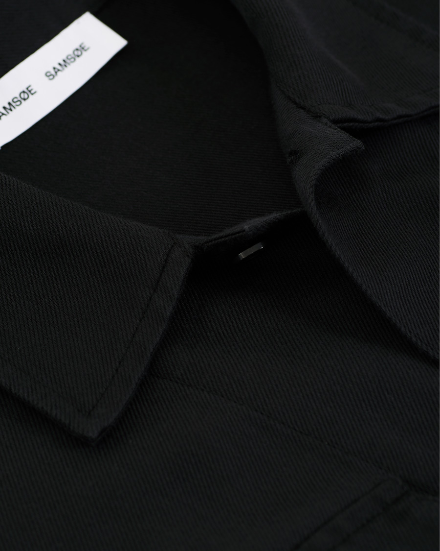 Herre | Skjorter | Samsøe Samsøe | Samsøe & Samsøe Vega Lyocell/Cotton Overshirt Black