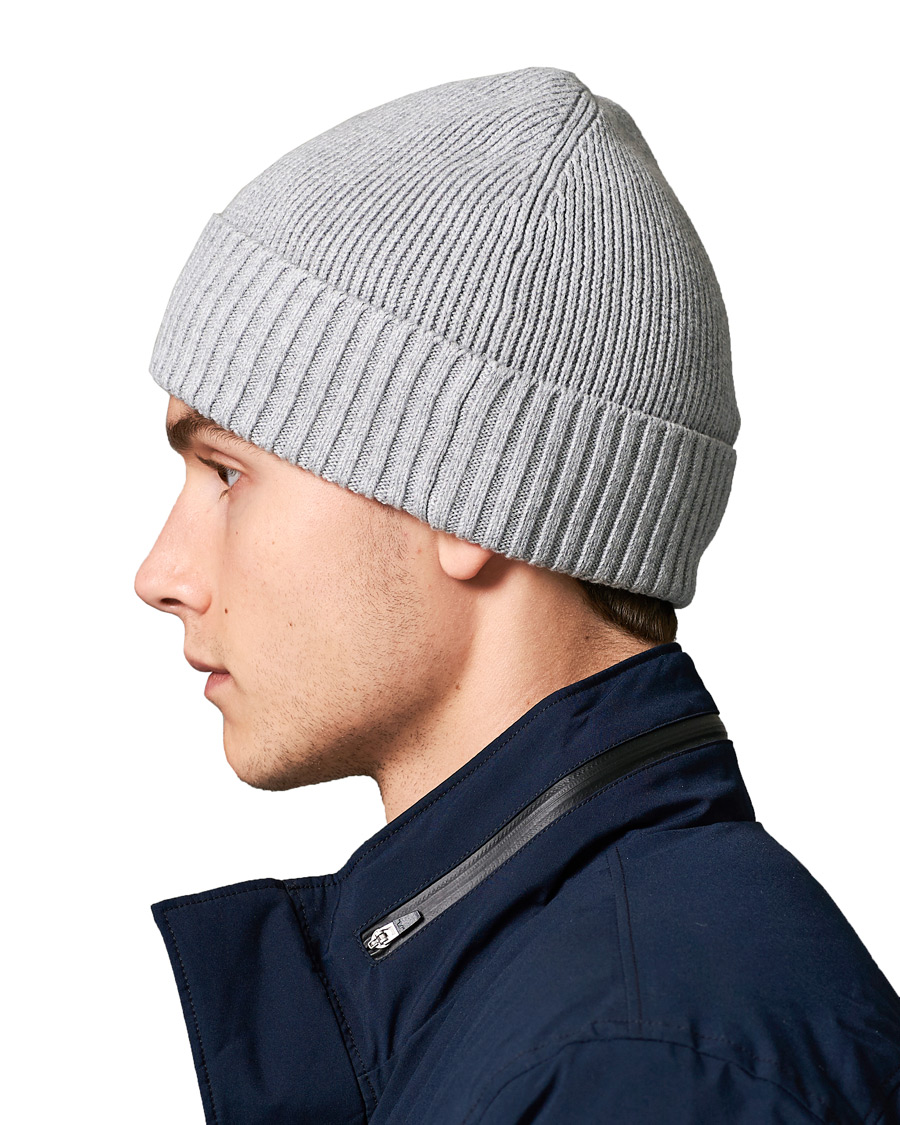 Herre | Tommy Hilfiger Pima Cotton Beanie Light Grey Melange | Tommy Hilfiger | Pima Cotton Beanie Light Grey Melange