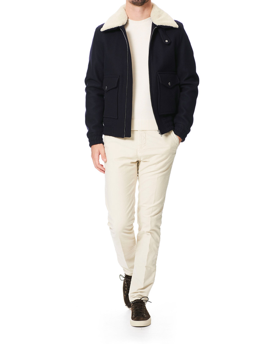 Herre | Jakker | Tommy Hilfiger | Shearling Collar Flight Jacket Desert Sky