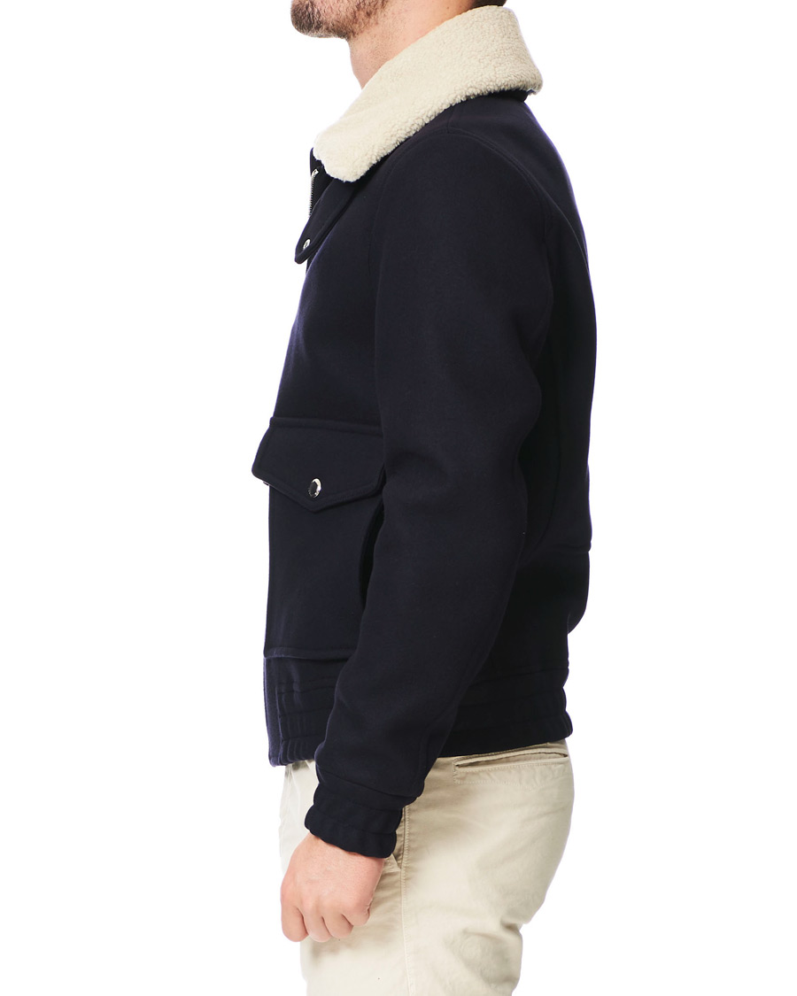 Herre | Jakker | Tommy Hilfiger | Shearling Collar Flight Jacket Desert Sky
