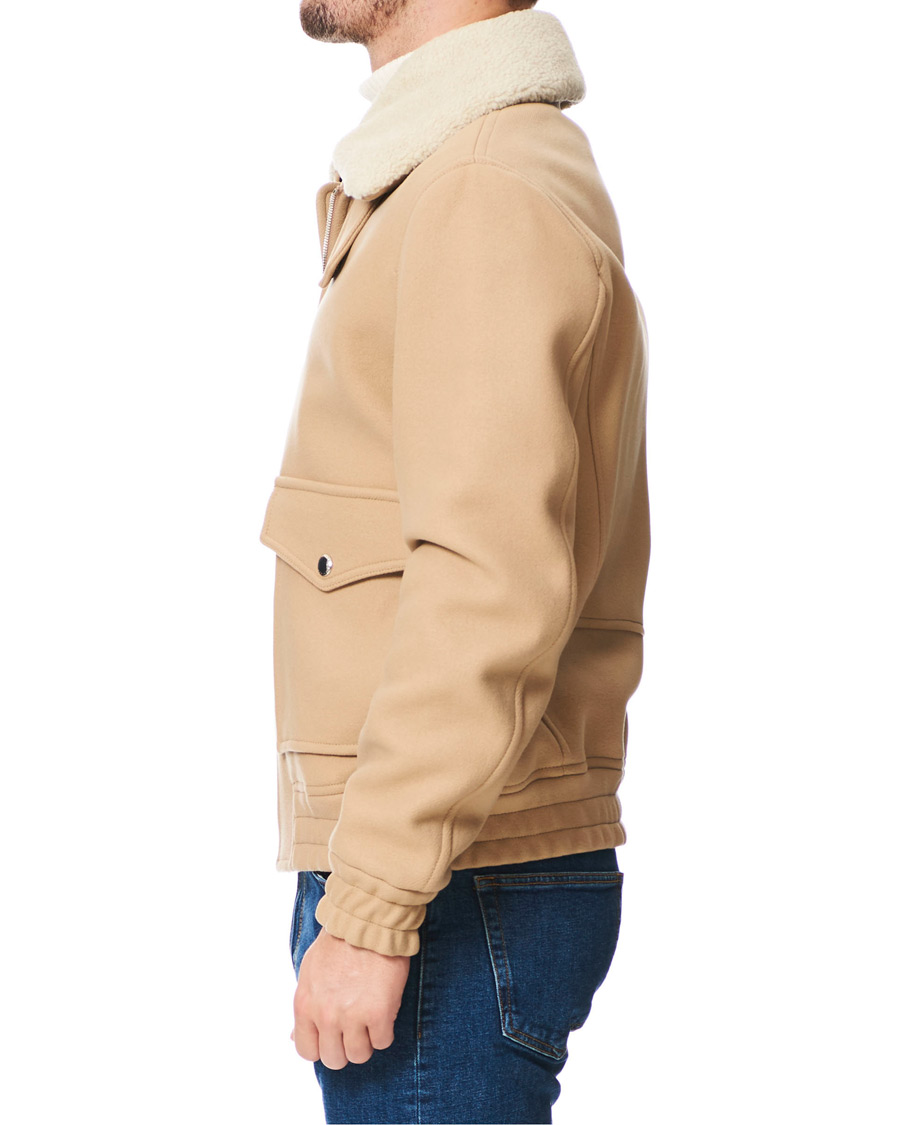 Tommy Hilfiger Collar Flight Jacket Classic Camel - CareOfCarl.dk