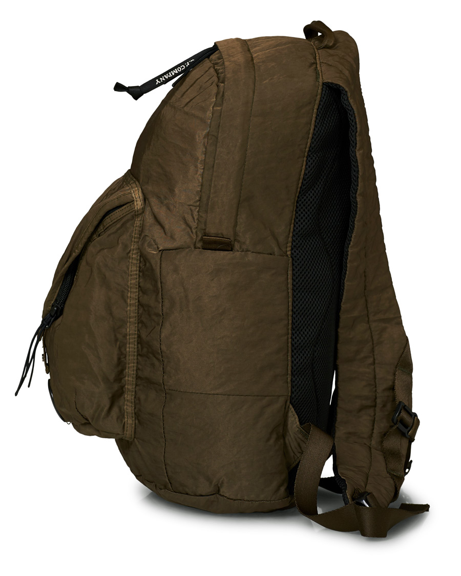 Herre | C.P. Company Garmend Dyed Nylon Lens Backpack Olive | C.P. Company | Garmend Dyed Nylon Lens Backpack Olive