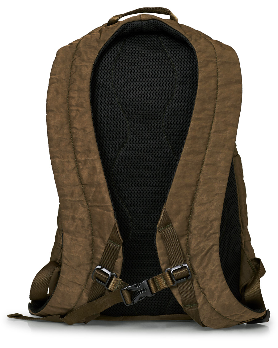 Herre | C.P. Company Garmend Dyed Nylon Lens Backpack Olive | C.P. Company | Garmend Dyed Nylon Lens Backpack Olive