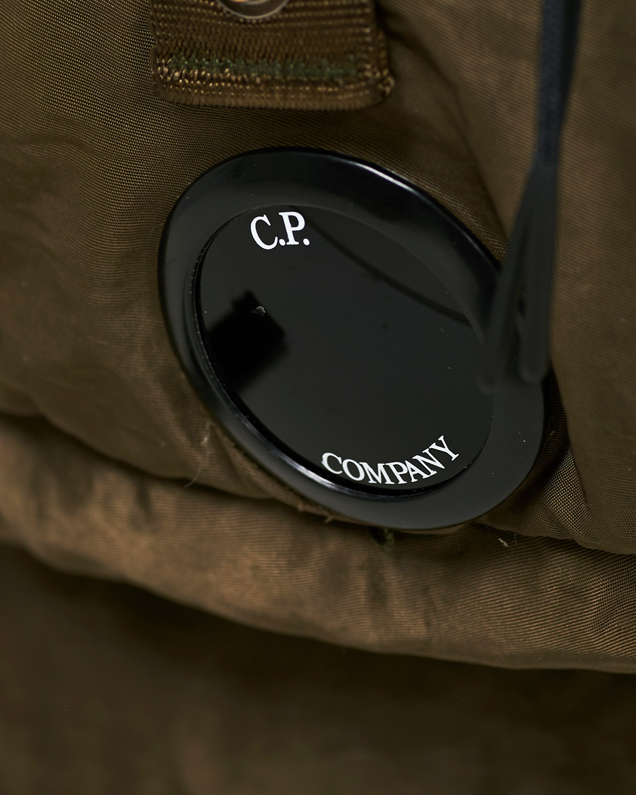 Herre | C.P. Company Garmend Dyed Nylon Lens Backpack Olive | C.P. Company | Garmend Dyed Nylon Lens Backpack Olive