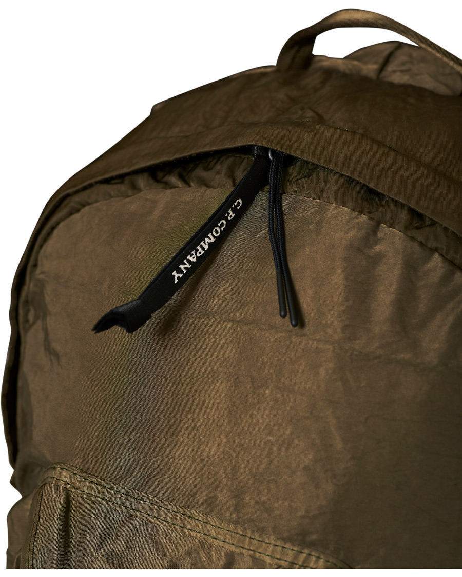 Herre | C.P. Company Garmend Dyed Nylon Lens Backpack Olive | C.P. Company | Garmend Dyed Nylon Lens Backpack Olive