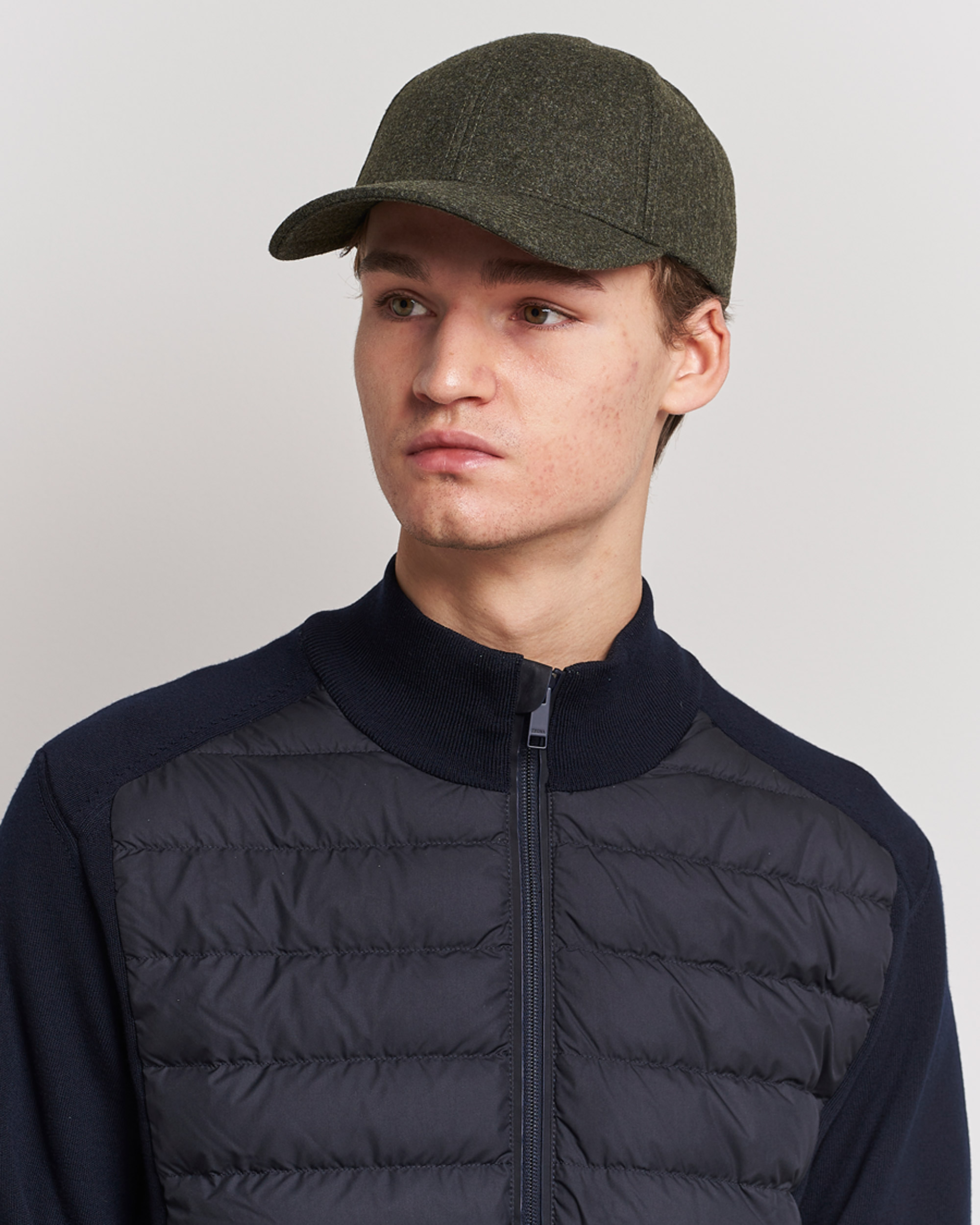 Herre | Tilbehør | Varsity Headwear | Flannel Baseball Cap Forest Green