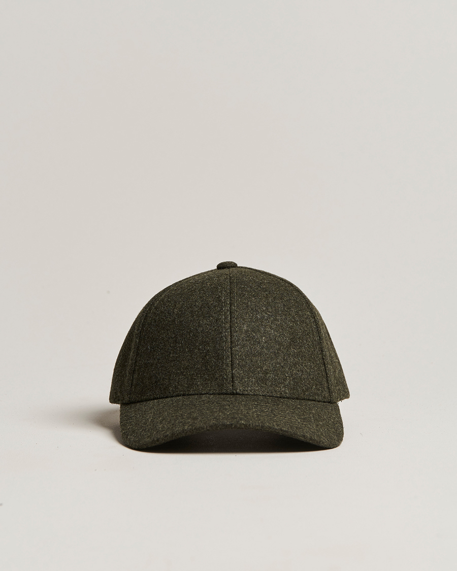 Herre | Hatte & kasketter | Varsity Headwear | Flannel Baseball Cap Forest Green