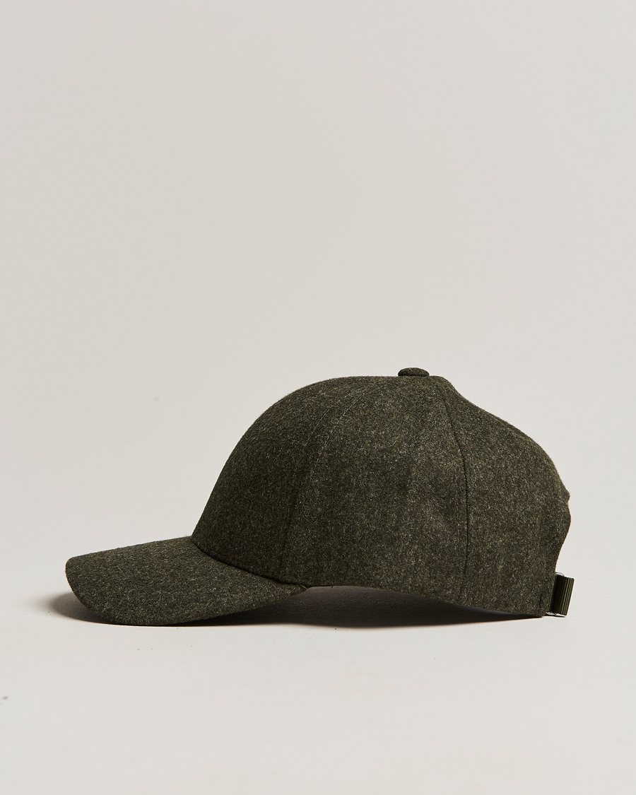 Herre | Hatte & kasketter | Varsity Headwear | Flannel Baseball Cap Forest Green