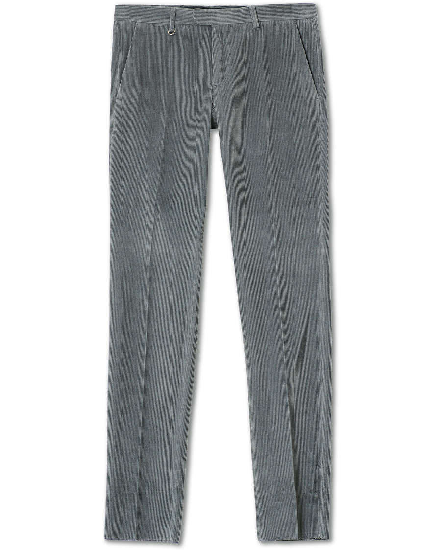 Herre | Bukser | Z Zegna | Slim Fit Cotton-Corduroy Trousers Grey