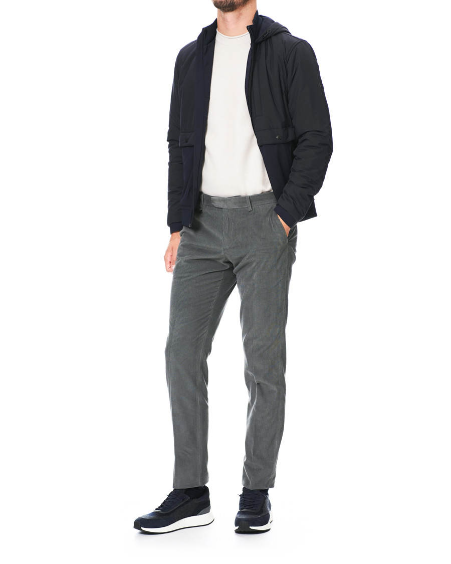 Herre | Bukser | Z Zegna | Slim Fit Cotton-Corduroy Trousers Grey