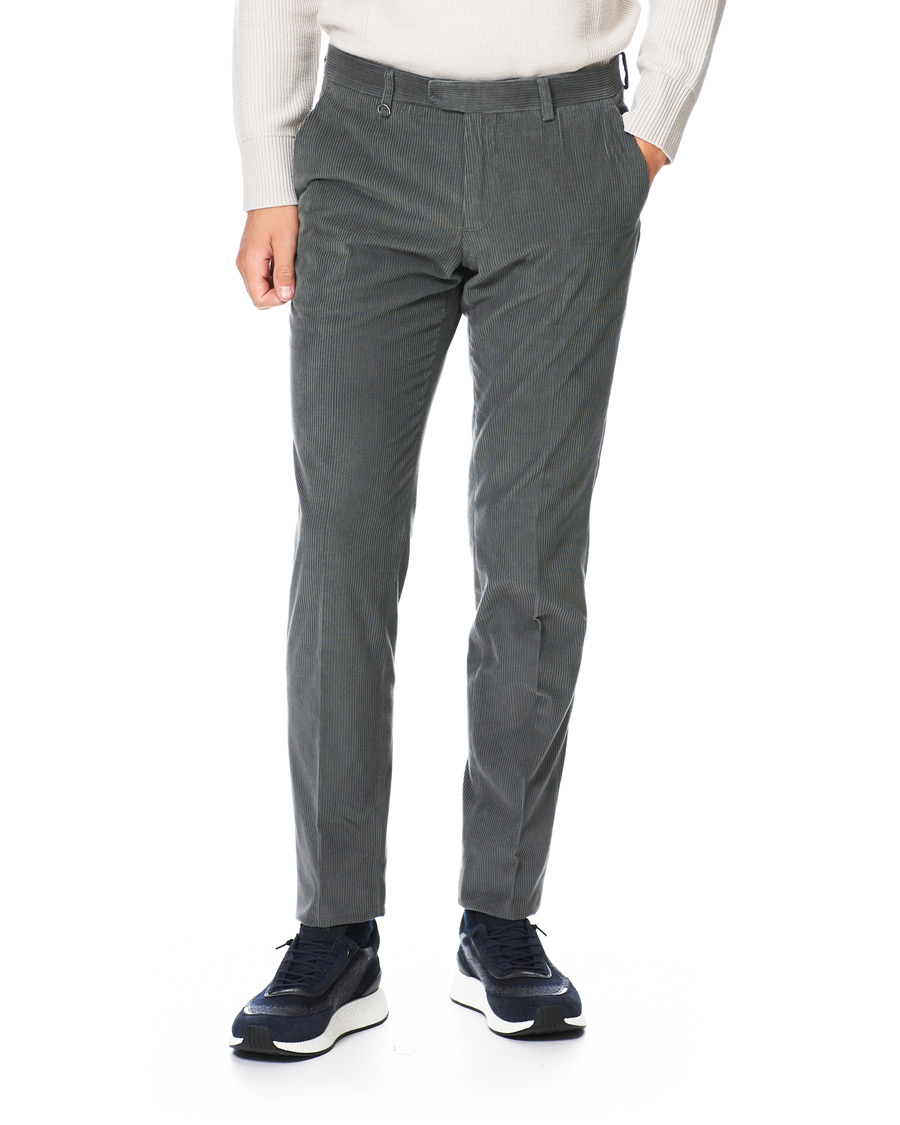 Herre | Bukser | Z Zegna | Slim Fit Cotton-Corduroy Trousers Grey