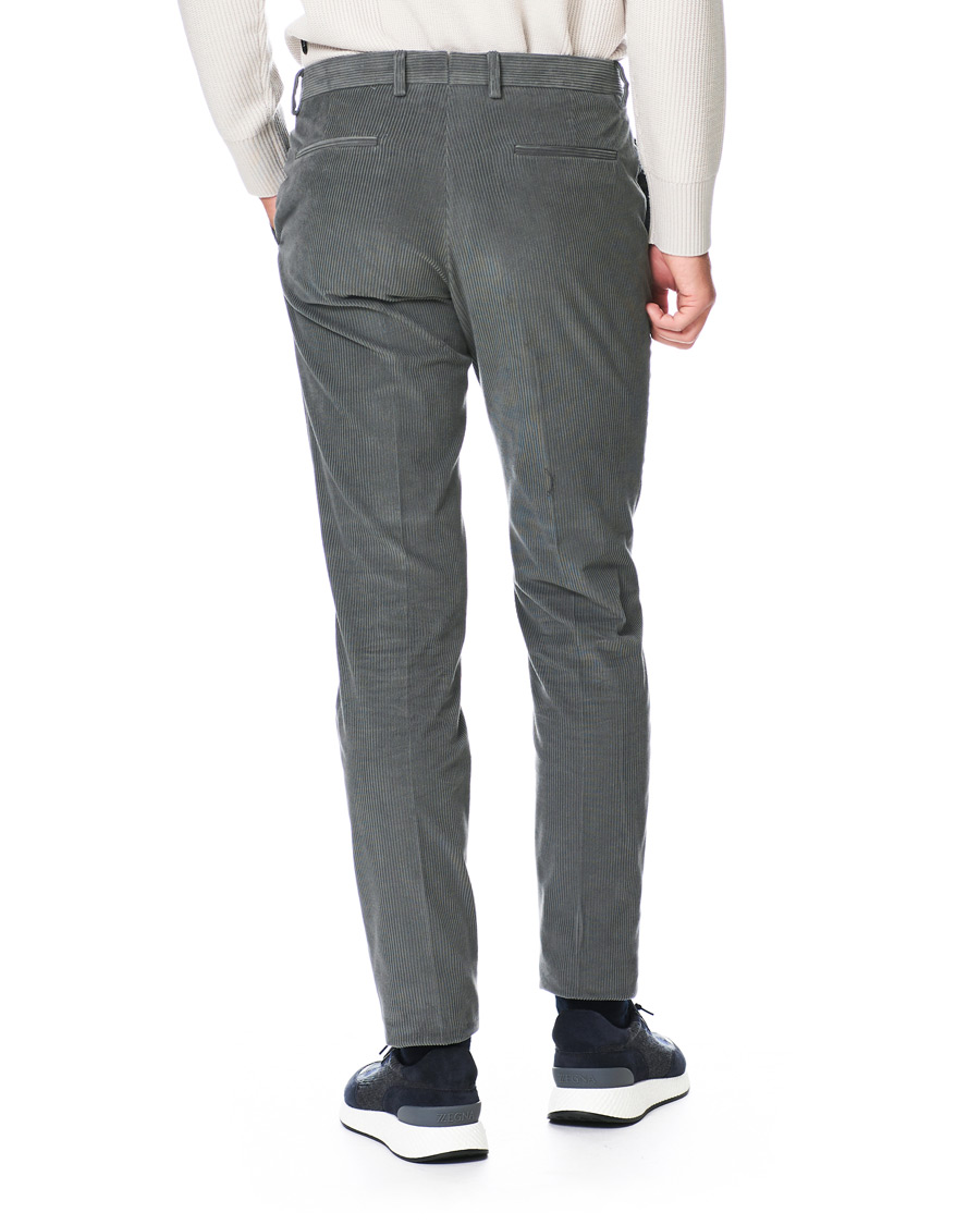 Herre | Bukser | Z Zegna | Slim Fit Cotton-Corduroy Trousers Grey