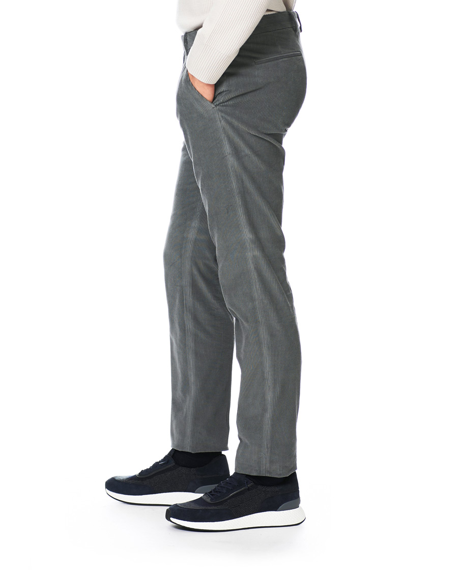 Herre | Bukser | Z Zegna | Slim Fit Cotton-Corduroy Trousers Grey