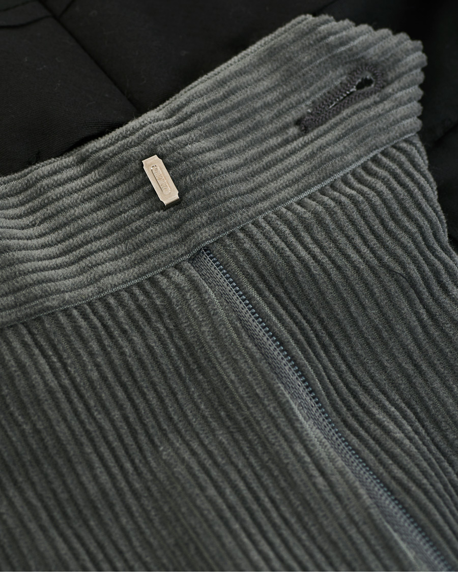 Herre | Bukser | Z Zegna | Slim Fit Cotton-Corduroy Trousers Grey