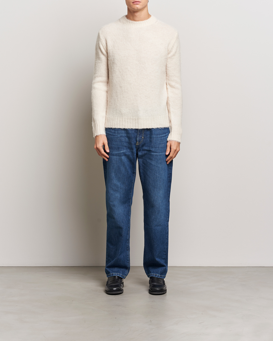 Herre | Trøjer | Aspesi | Brushed Shetland Sweater Cream
