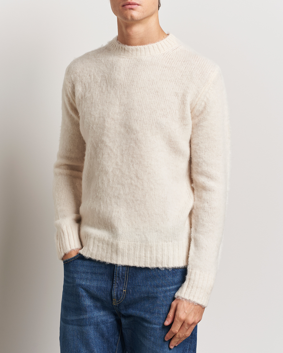 Herre | Trøjer | Aspesi | Brushed Shetland Sweater Cream