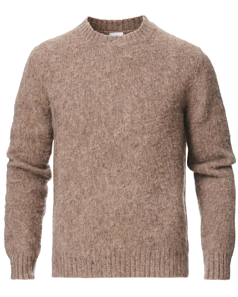Herre | Trøjer | Aspesi | Shetland Crew Neck Sweater Grey Melange
