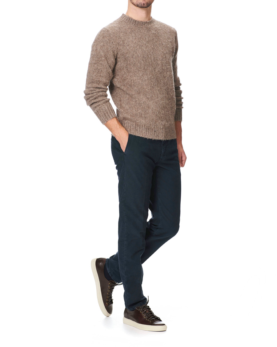 Herre | Trøjer | Aspesi | Shetland Crew Neck Sweater Grey Melange