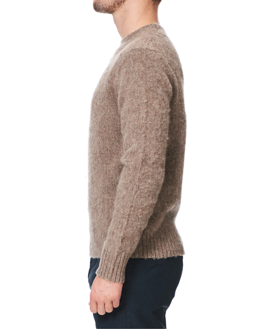 Herre | Trøjer | Aspesi | Shetland Crew Neck Sweater Grey Melange