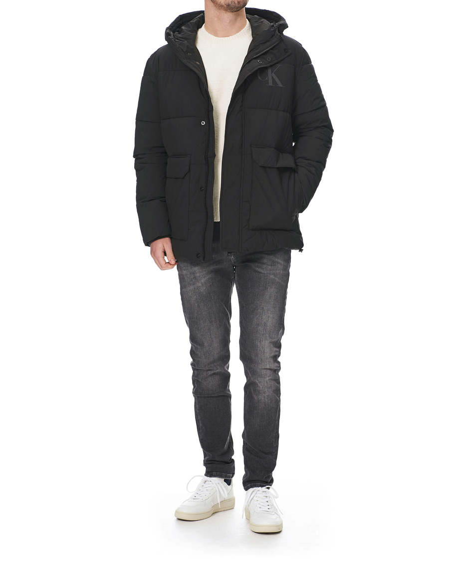 Herre | Jeans | Calvin Klein Jeans | Slim Tapered Stretch Jeans Dark Grey