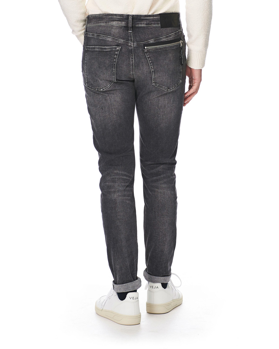 Herre | Jeans | Calvin Klein Jeans | Slim Tapered Stretch Jeans Dark Grey