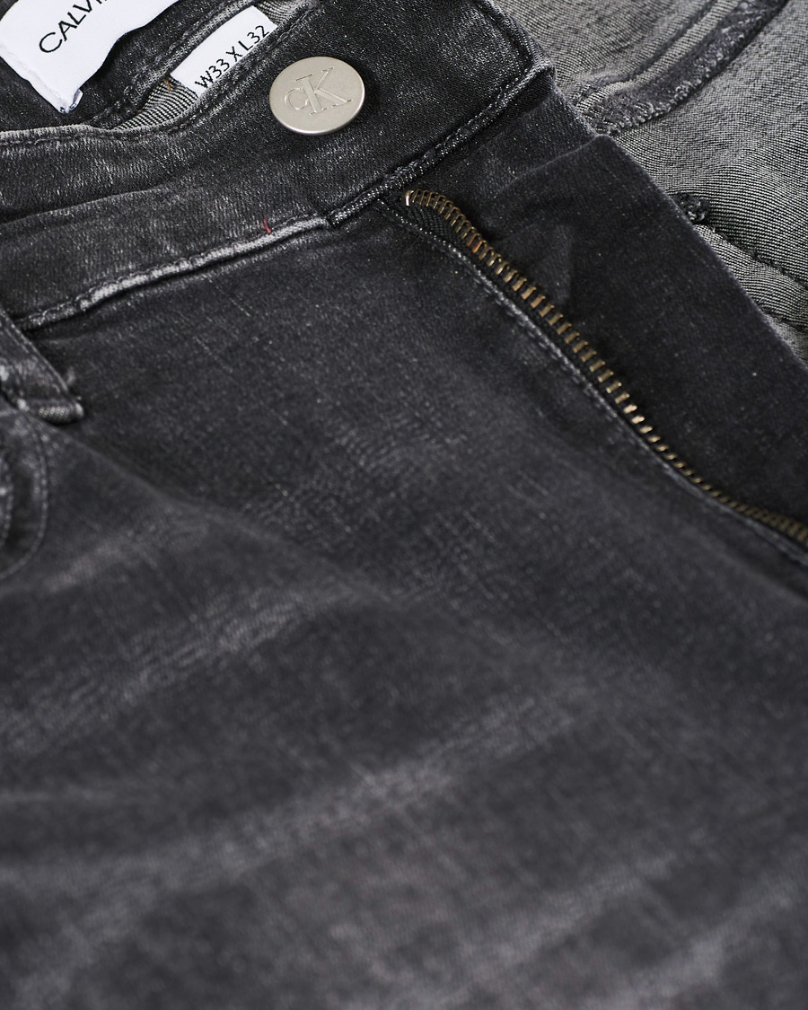 Herre | Jeans | Calvin Klein Jeans | Slim Tapered Stretch Jeans Dark Grey