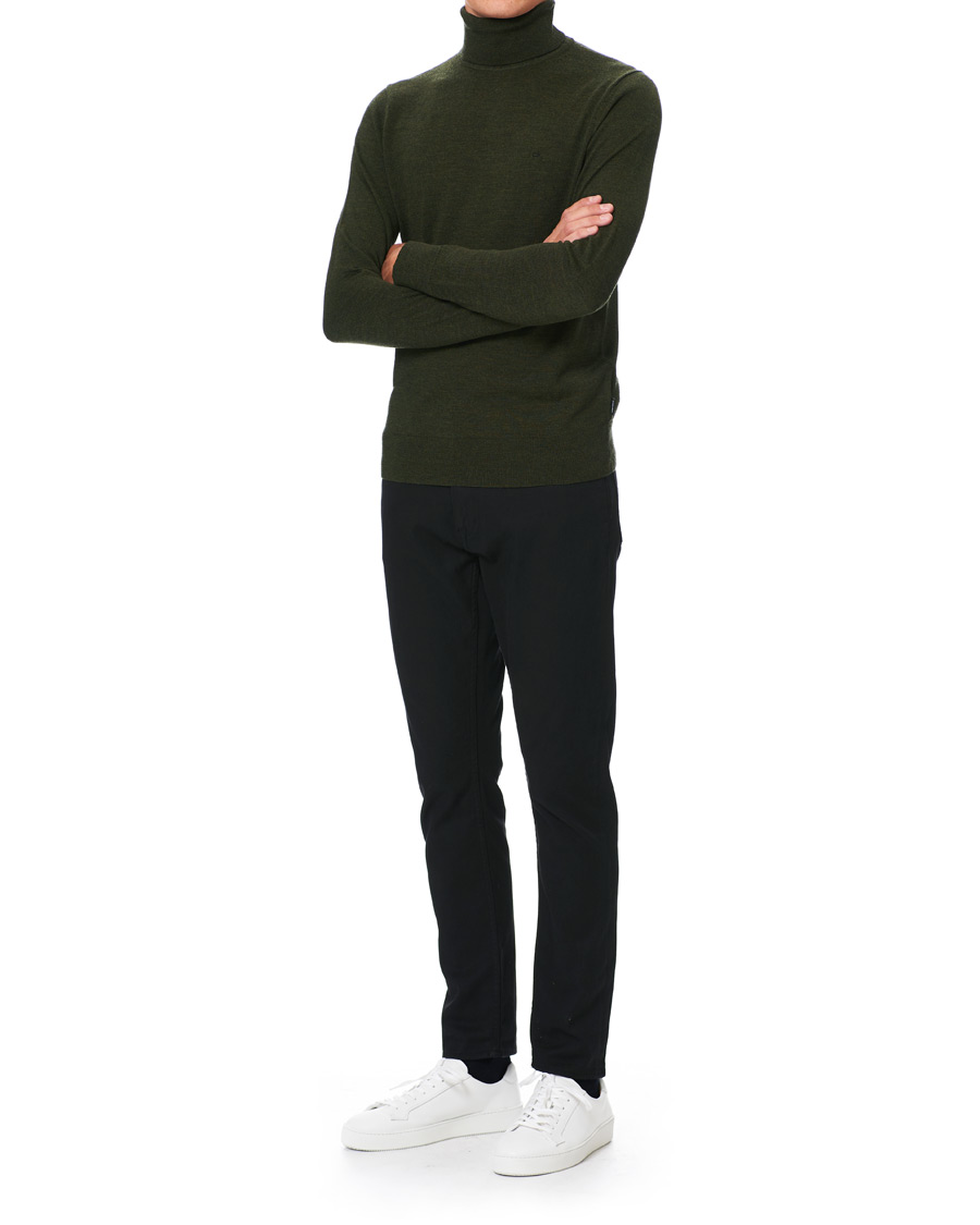 Herre | Trøjer | Calvin Klein | Superior Wool Rollneck Dark Olive
