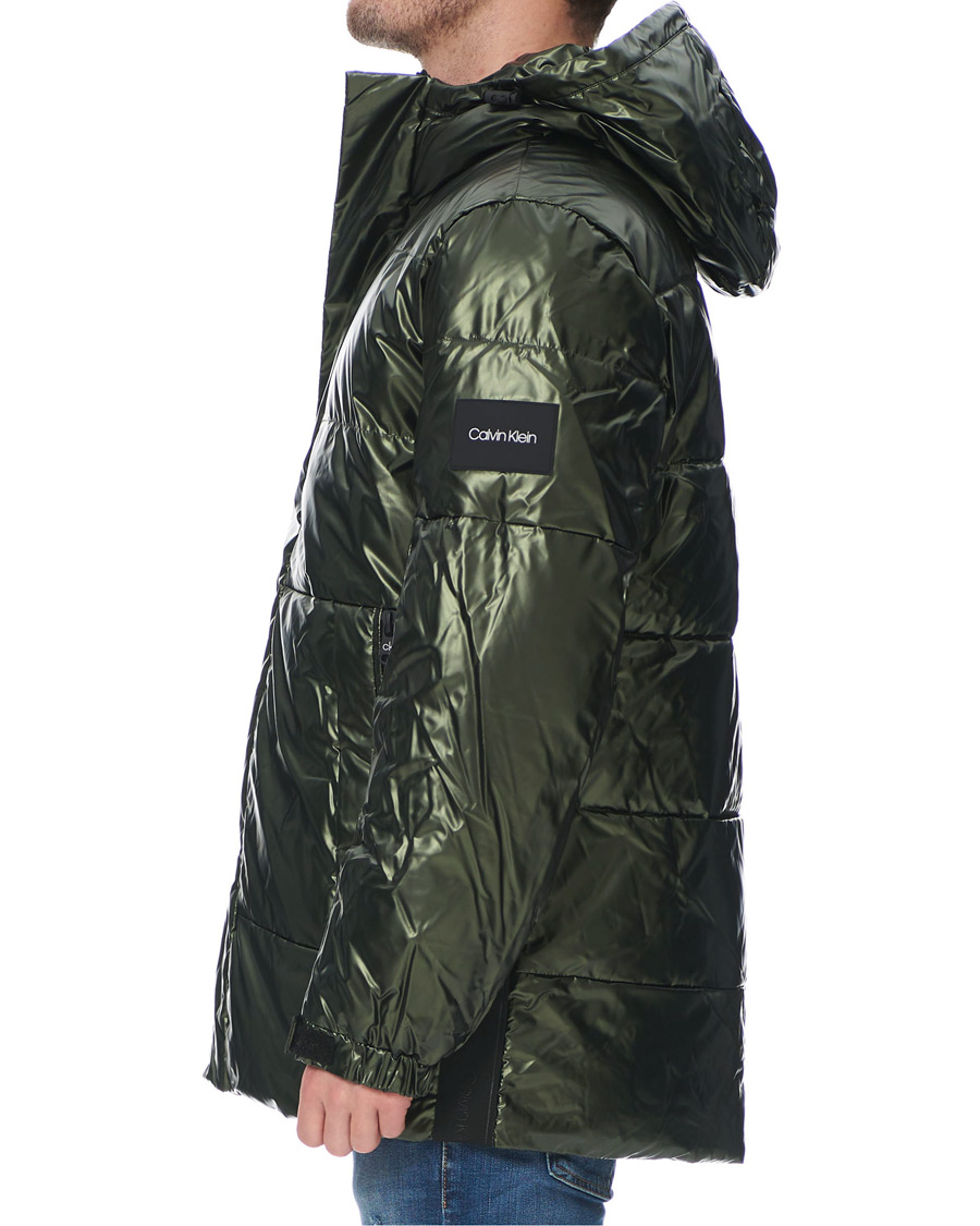 Herre | Jakker | Calvin Klein | Oily Metallic Parka Dark Olive