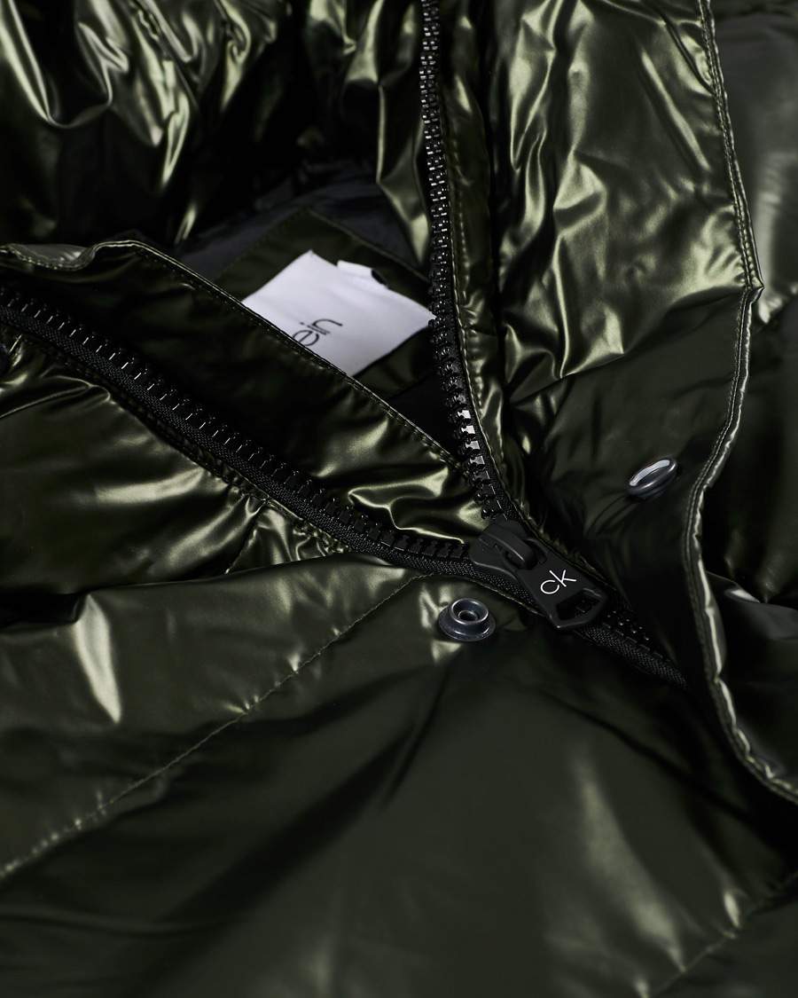 Herre | Jakker | Calvin Klein | Oily Metallic Parka Dark Olive