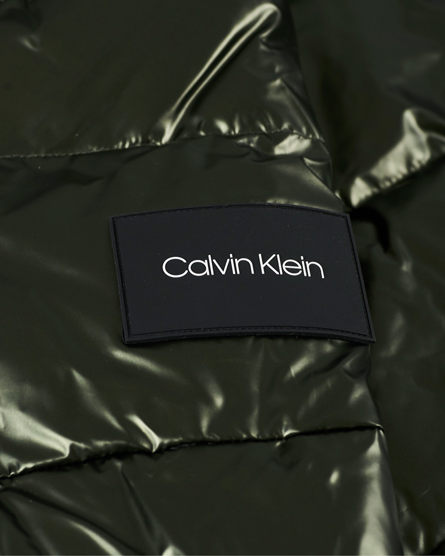 Herre | Jakker | Calvin Klein | Oily Metallic Parka Dark Olive