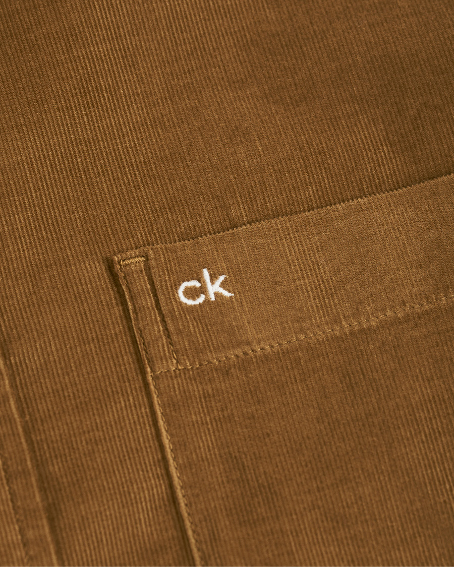 Herre | Skjorter | Calvin Klein | Fine Corduroy Button Down Shirt Caramel