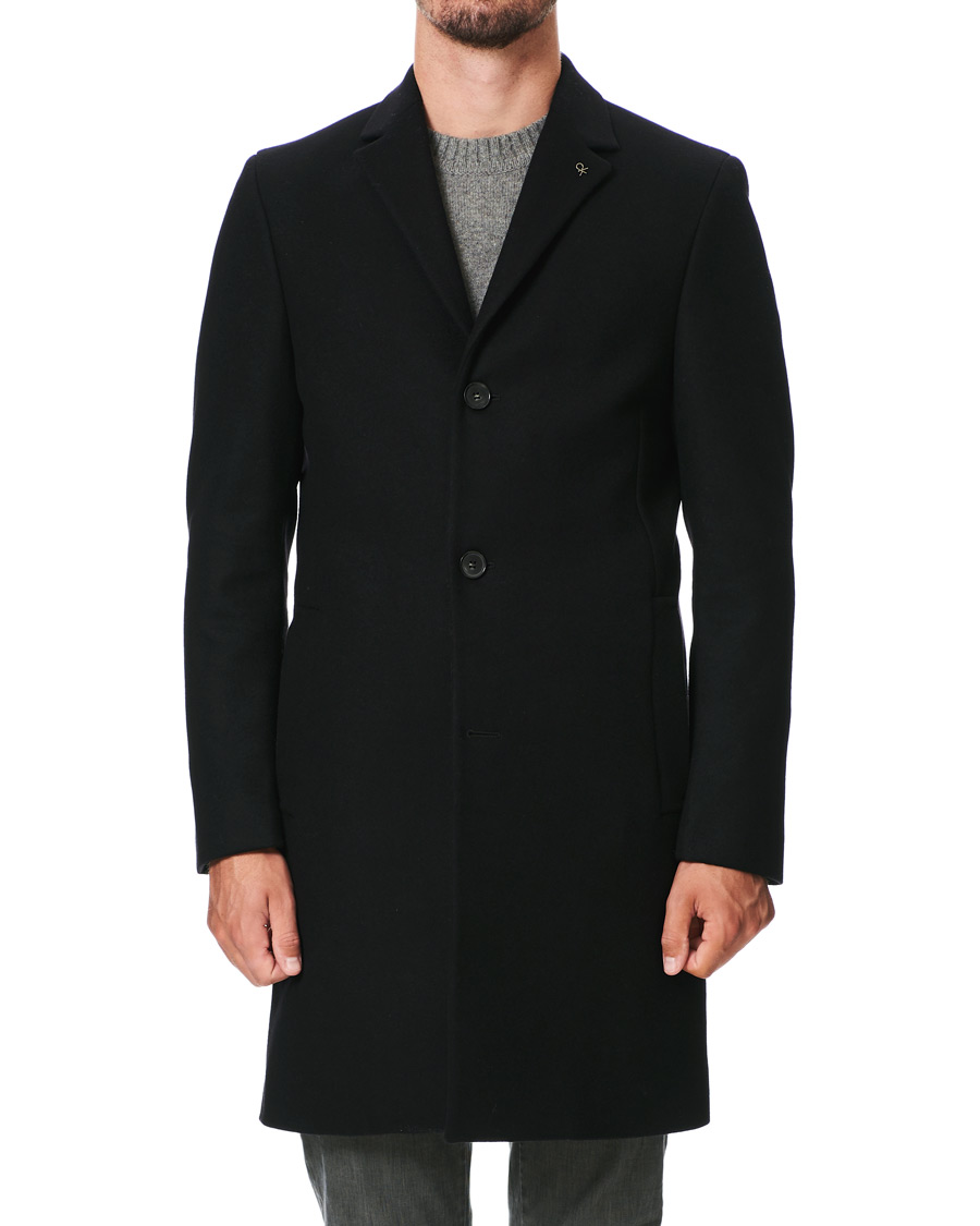 Herre | Jakker | Calvin Klein | Wool/Cashmere Coat Black