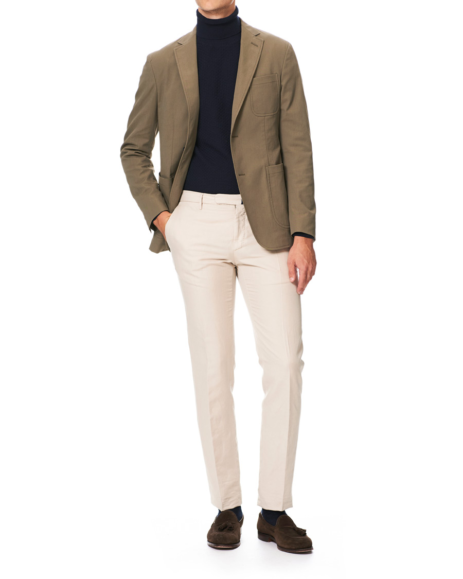 Herre | Trøjer | Canali | Micro Pattern Turtleneck Navy