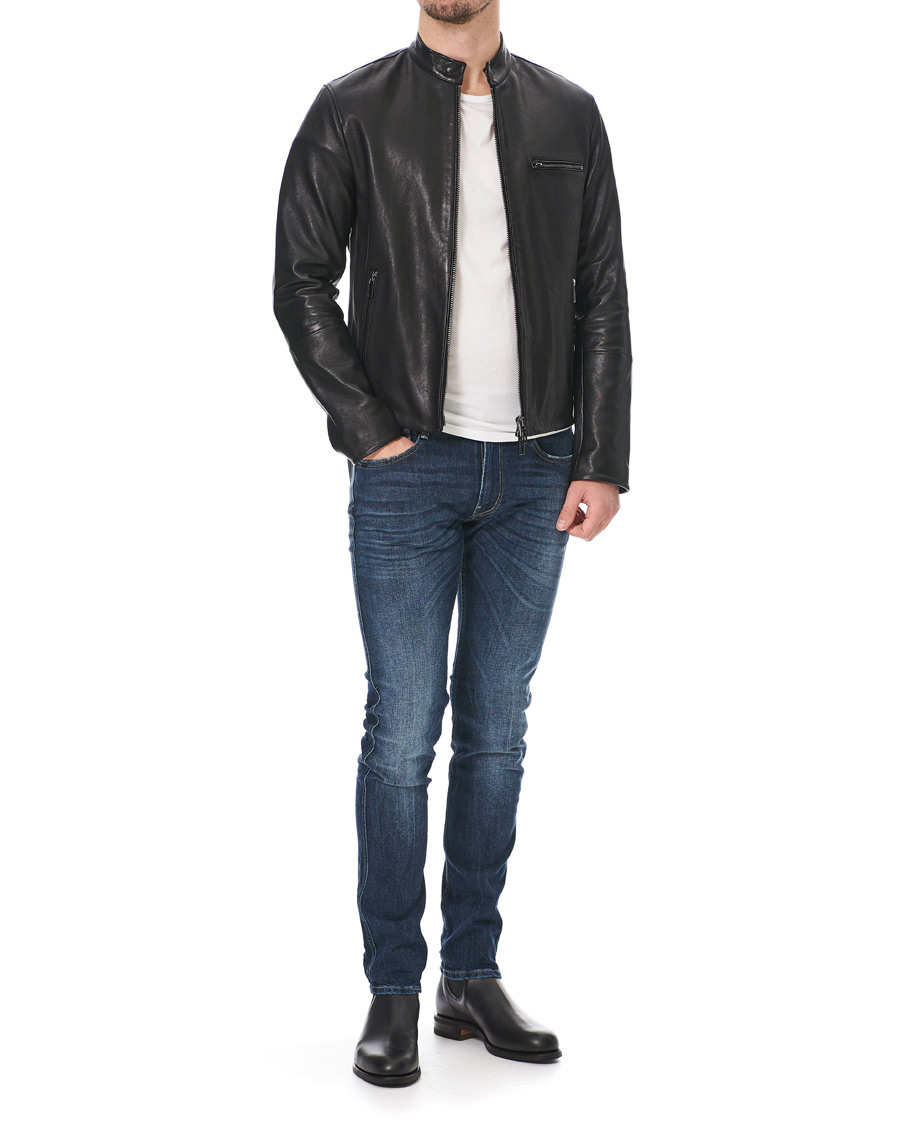 Herre | Jakker | Emporio Armani | Leather Jacket Black