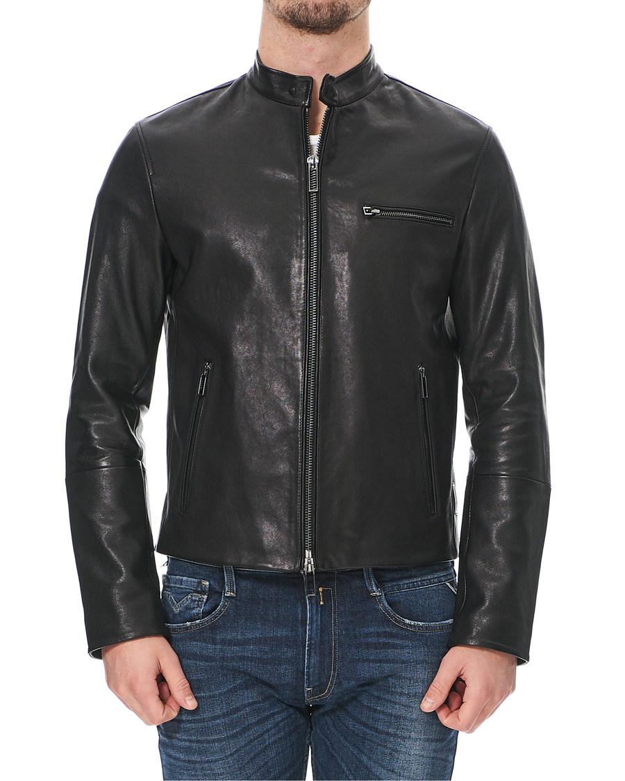 Herre | Jakker | Emporio Armani | Leather Jacket Black