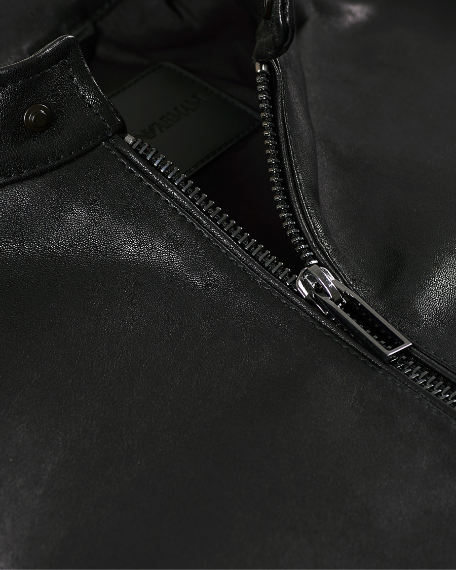 Herre | Jakker | Emporio Armani | Leather Jacket Black