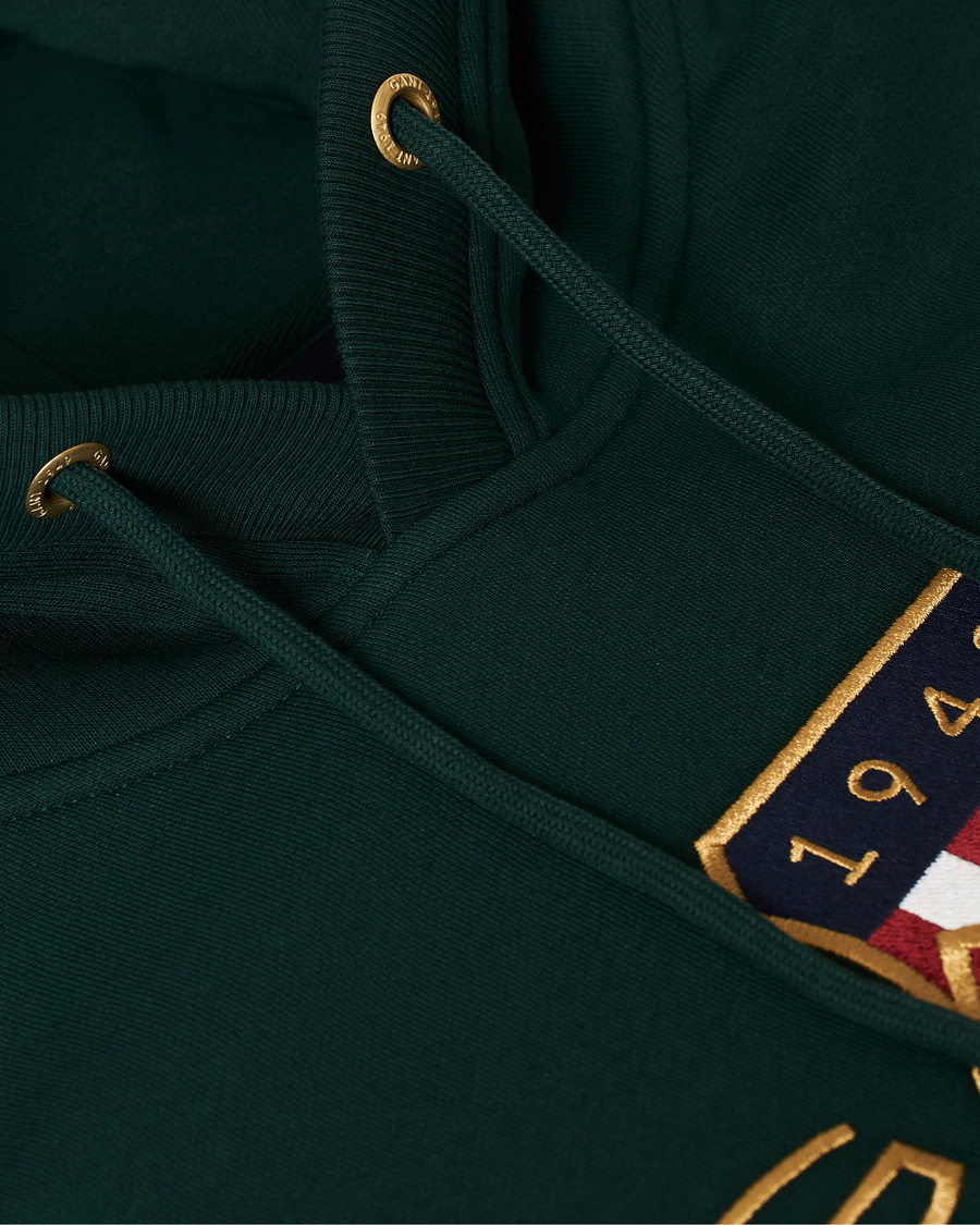 Herre | Trøjer | GANT | Archive Shield Hoodie Tartan Green