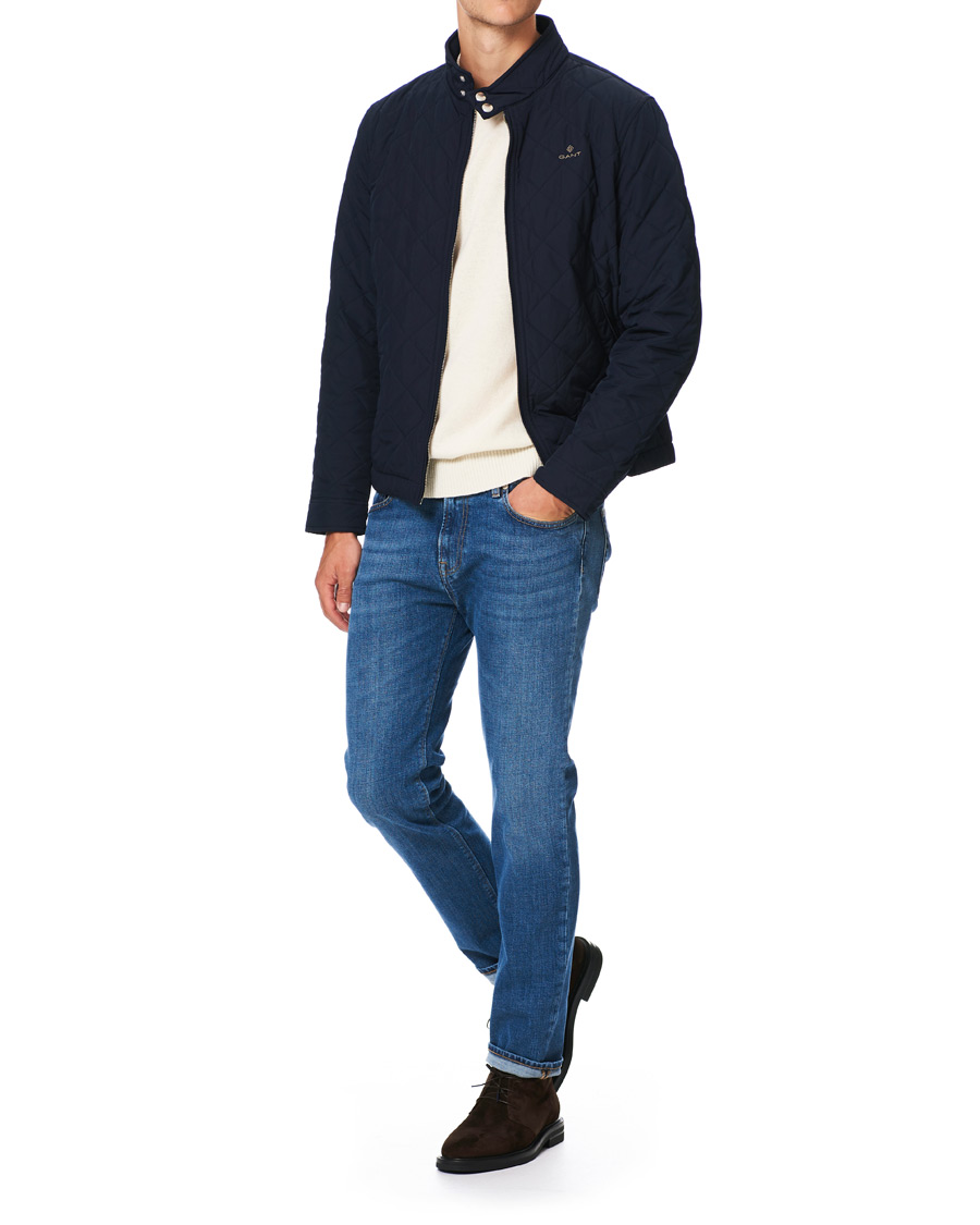 Herre | Jakker | GANT | The Quilted Windcheater Evening Blue